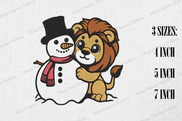 Cute Snowman and Lion Happy Together Review