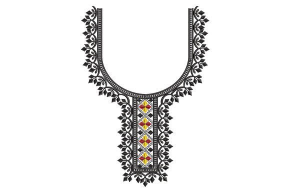 Floral Geometrical Neckline Design Review